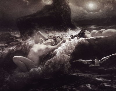 Ninfe - litografia da Unknown artist