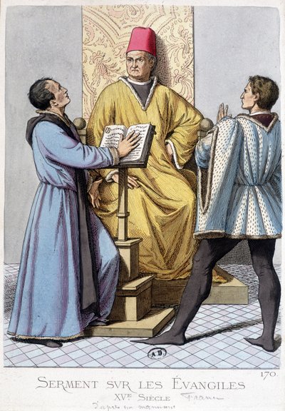 Giuramento sui Vangeli, Francia XV secolo da Unknown artist