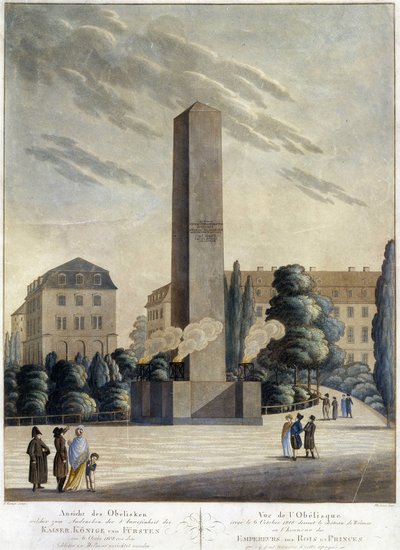 Obelisco davanti al castello di Weimar da Unknown artist