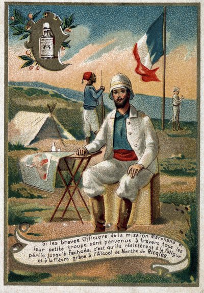 Ufficiale della Missione Marchand. Cromolitografia del XIX secolo da Unknown artist