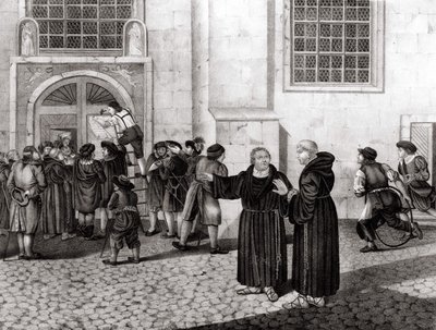 Il 31/10/1517, Lutero affisse sulle porte del Castello di Wittenberg le sue 95 tesi "denunciando la vendita delle indulgenze e che segnarono l