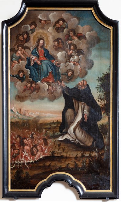 Nostra Signora dona il rosario a San Domenico da Unknown artist