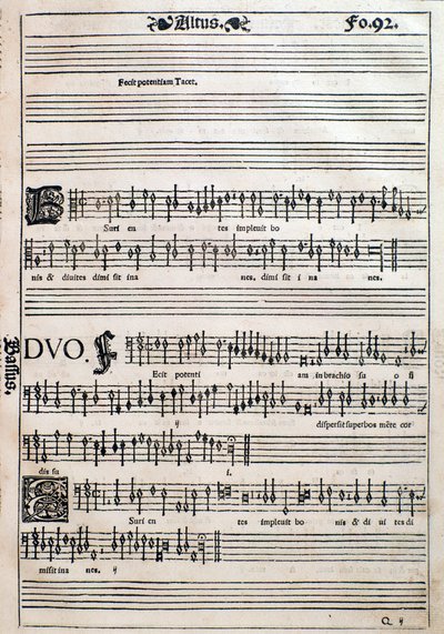 Pagina da Liber octo missarum (1541) da Unknown artist