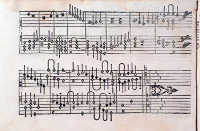 Pagina da "Tablature; Libro 1" di Gerolamo Cavazzoni da Unknown artist