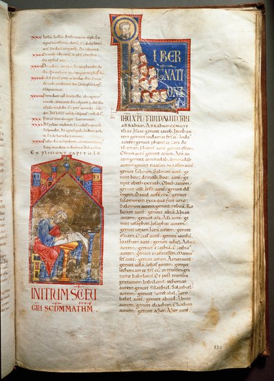 Pagina di una bibbia miniata (Ms.721-Foglio 190r) dell
