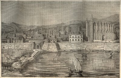 Palma di Maiorca, Maiorca, Isole Baleari - incisione 1837 da Unknown artist