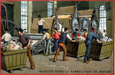 Laboratorio di fabbricazione della carta da Unknown artist