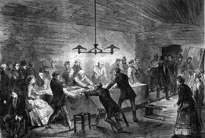 Parigi 1870: Arresto in una casa da gioco clandestina in Rue de la Harpe da Unknown artist
