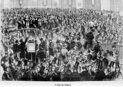 Borsa di Parigi nel 1870 da Unknown artist