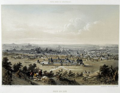 Parigi nel 1620, vista generale dalla Butte Chaumont da Unknown artist