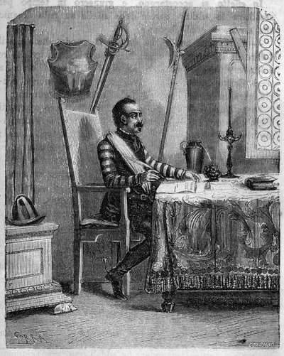 Pascal Paoli (1725-1807), patriota corso nel suo studio. In 