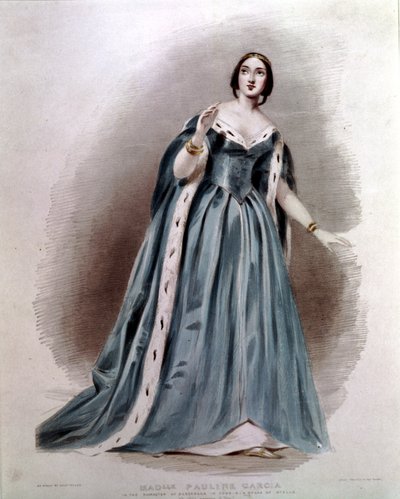 Pauline Viardot-García (1821-1910), cantante francese, nel ruolo di Desdemona. Otello di Gioacchino Rossini da Unknown artist