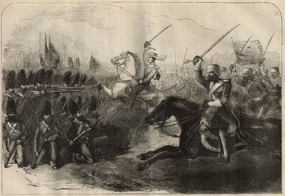 Guerra Anglo-Persiana: la carica della 3ª cavalleria indo-britannica comandata dal Capitano Forbes durante la Battaglia di Koosh-Ab l