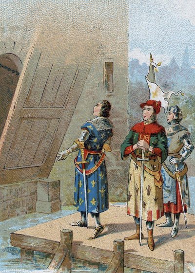 Filippo VI di Valois (1293-1350), re di Francia davanti al castello di Broye il 26 agosto da Unknown artist
