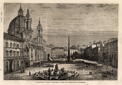 Piazza Navona, costruita sulle rovine dello Stadio di Domiziano del I secolo, è l