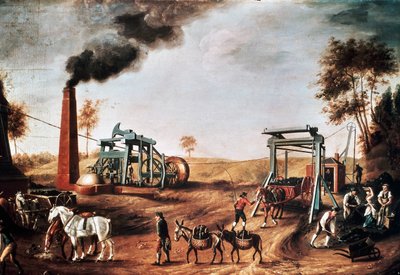 Testa di pozzo, ca 1800, dipinto di un artista sconosciuto, olio su tela, 95 x 153 cm, Regno Unito da Unknown artist