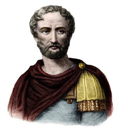 Plinio il Vecchio (23-79) - Ritratto di Gaio Plinio Secondo il Vecchio (Plinio il Vecchio) (23-79), naturalista e scrittore latino. Incisione del XIX secolo. Collezione privata. da Unknown artist