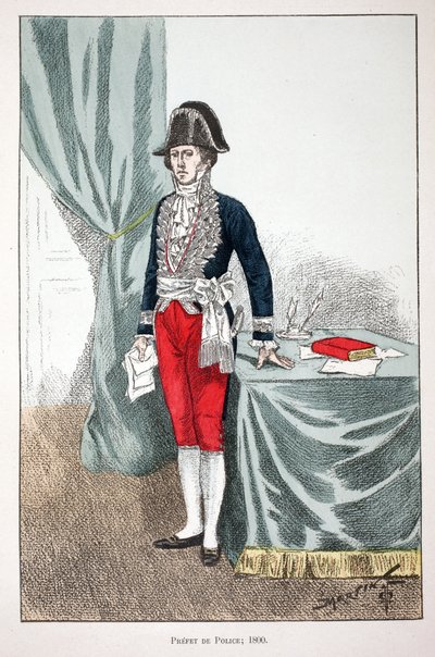 Prefetto di polizia (1800) (acquaforte a colori) da Unknown artist