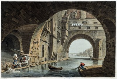 Pont de la Tournelle a Parigi visto da J.C.Nattes, Pubblicato da W.Miller a Londra-1806 da Unknown artist