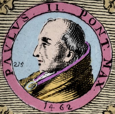Papa Paolo II (Pietro Barbo, Paolo) (1417-1471). Incisione del XIX secolo da Unknown artist