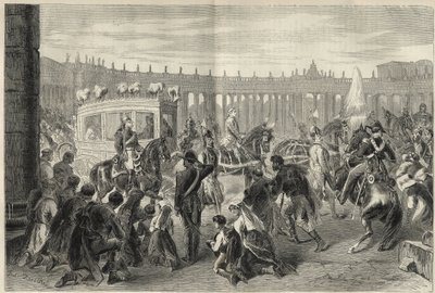 Papa Pio IX (Pio Pio) che va alla chiesa di San Luigi dei Francesi in occasione della festa del 15 agosto 1869 da Unknown artist