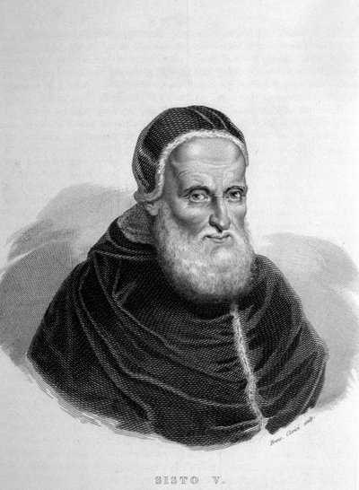 Papa Sisto V (1520 - 1590). da Unknown artist
