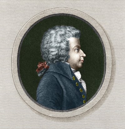 Ritratto di Wolfgang Amadeus Mozart (1756-1791) - Incisione del XIX secolo da Unknown artist