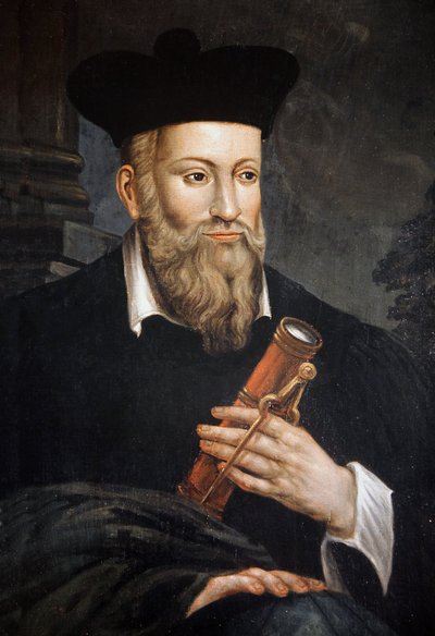 Ritratto di Michel de Nostre-Dame (Nostradamus), astrologo (1503-1566), (dettaglio) da Unknown artist