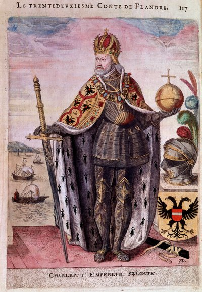 Ritratto a figura intera di Carlo V, trentaduesimo conte delle Fiandre da Unknown artist