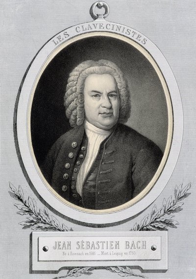Ritratto in medaglione di Johann Sebastian Bach da Unknown artist