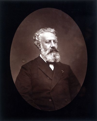 Medaglione ritratto di Jules Verne - in "Les Hommes d