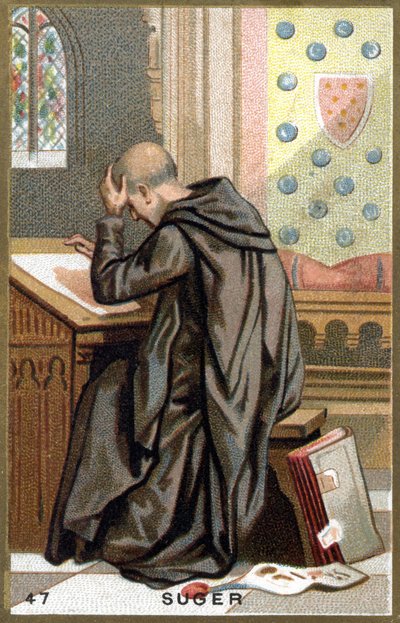 Ritratto di Abate Suger (1081 - 1151). Cromolitografia della fine del XIX secolo da Unknown artist