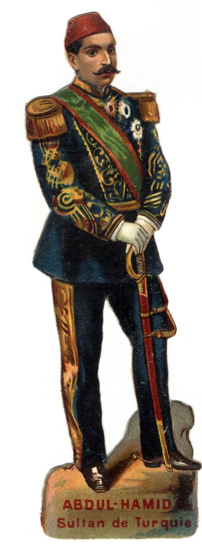 Ritratto di Abdulhamid II (1842-1918), Sultano Ottomano. Cromolitografia fine XIX secolo. da Unknown artist