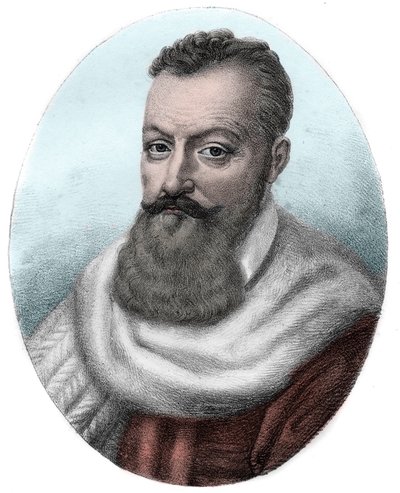 Ritratto di Achille de Harlay primo Presidente del Parlamento di Parigi - Ritratto di Achille de Harlay, Conte di Beaumont Magistrato francese primo presidente del Parlamento di Parigi (1536-1619) da Unknown artist