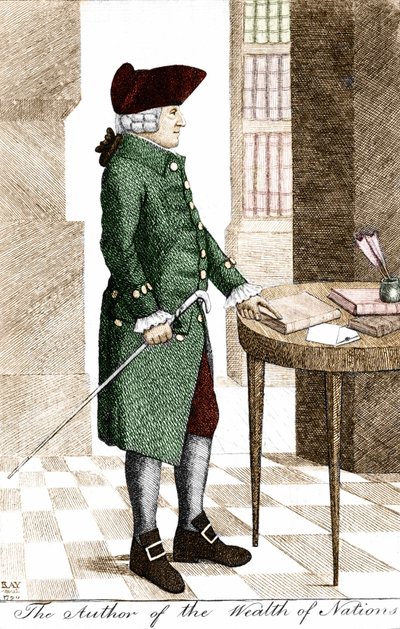 Ritratto di Adam Smith (1723 - 1790), filosofo ed economista scozzese da Unknown artist