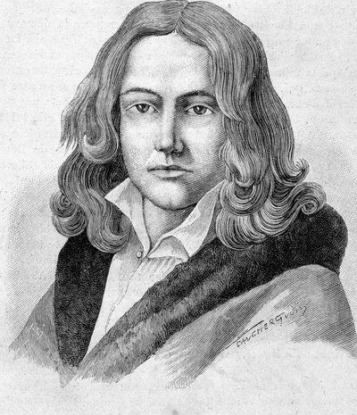 Ritratto di Adelbert von Chamisso, poeta e botanico tedesco di nazionalità francese (1781 - 1838) - in Les Contemporains, s.d. fine XIX secolo da Unknown artist