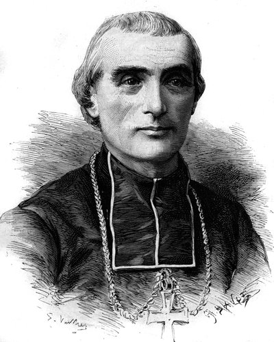 Ritratto di Adolphe Perraud (1828-1906), ecclesiastico e accademico francese. Incisione in "Le Monde Illustré" n.1316 del 17 giugno 1882 da Unknown artist