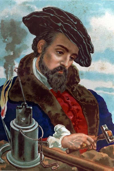 Ritratto di Agricola Georg (Georgius) Bauer, noto come Agricola, mineralogista tedesco da Unknown artist
