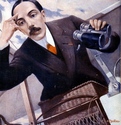Ritratto di Alberto Santos-Dumont (1873-1932), aeronautico brasiliano di Damian da Unknown artist
