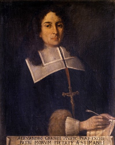 Ritratto di Alessandro Grandi (1577-1630), compositore italiano da Unknown artist