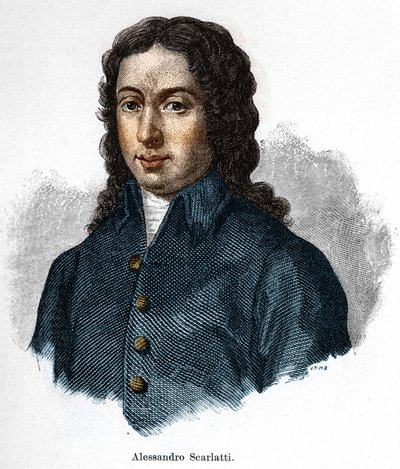 Ritratto di Alessandro Scarlatti (1660 - 1725), compositore italiano. da Unknown artist