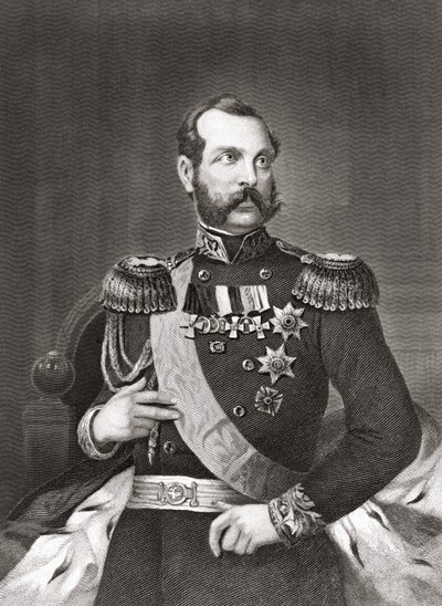 Ritratto di Alessandro II Nikolayevich, Imperatore di Russia da Unknown artist