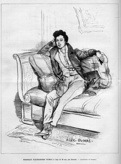 Ritratto di Alexandre Dumas Jr., scrittore francese all