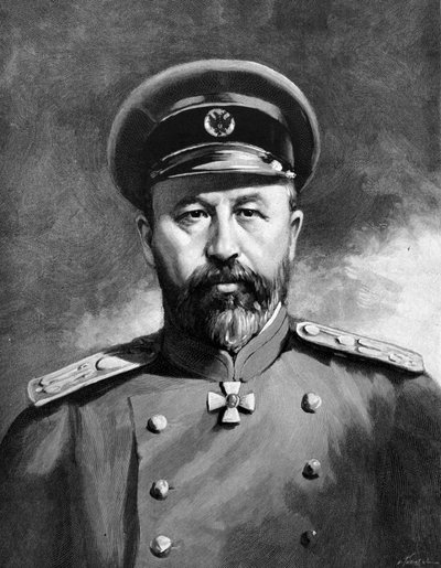 Ritratto di Alexei Nikolaevich Kuropatkin (1848-1925), generale russo che partecipò alla guerra russo-giapponese e alla guerra del 1914-1918. da Unknown Artist