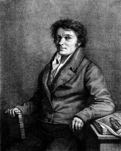 Ritratto di Alois Senefelder (1771-1834), autore teatrale ceco, inventore della litografia da Unknown artist