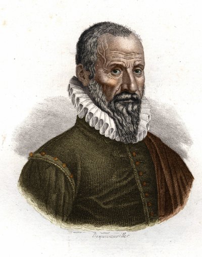 Ritratto di Ambroise Paré (1509-1590), chirurgo francese - incisione del XIX secolo da Unknown artist