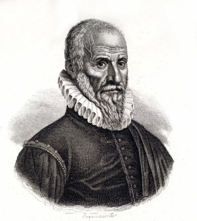 Ritratto di Ambroise Paré (1509-1590), chirurgo francese - incisione del XIX secolo da Unknown artist