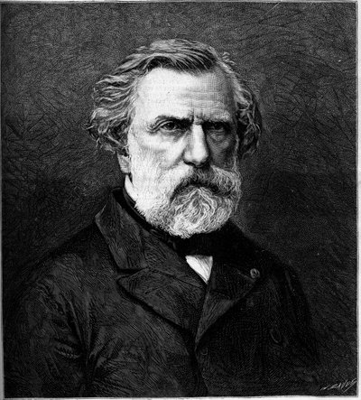 Ritratto di Ambroise Thomas (1811-1896), compositore francese. Incisione in 