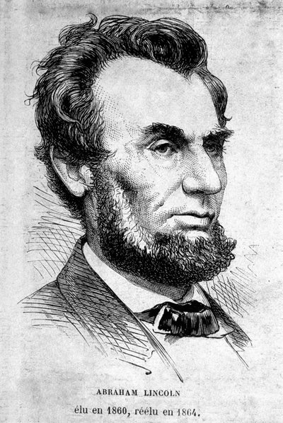Ritratto del presidente americano Abraham Lincoln (1809 - 1865) da Unknown artist