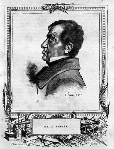 Ritratto di Andre Marie Ampere (1775 - 1836) fisico francese da Unknown artist